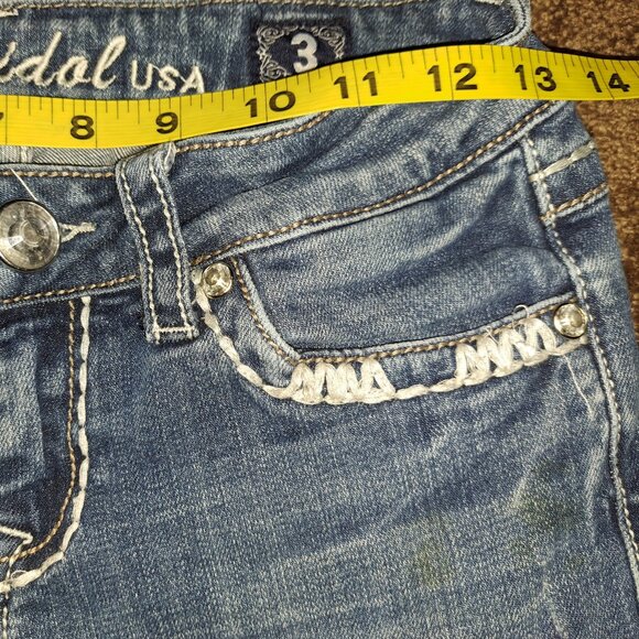 L.a.Idol USA Flap Pocket Embroidered Rhinestone Jeans - Picture 6 of 14